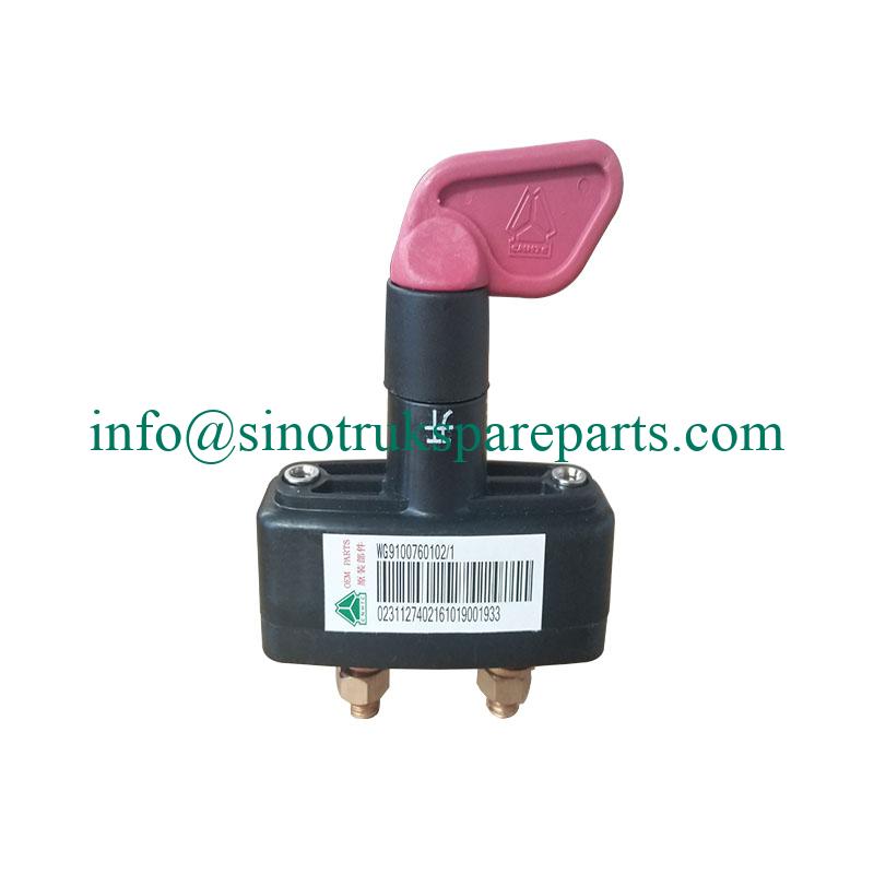 Sinotruk Howo Truck spare parts Battery main switch WG9100760102