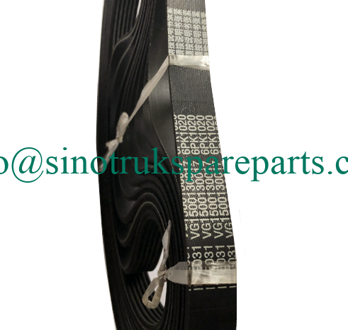 sinotruk howo air conditioner fan belt 6PK1020 WG1500130017