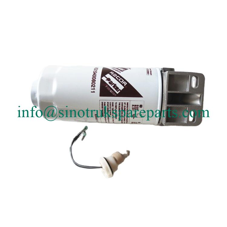 HOWO Truck Engine Parts WG9925550110 Fuel Filter Oil and Water Separator with Level Sensor