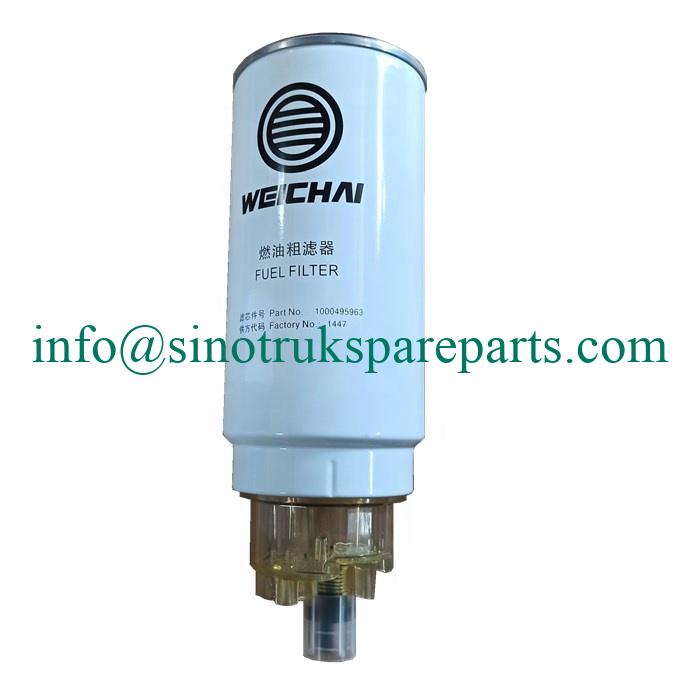 SINOTRUK HOWO Spare Parts 1000495963 Fuel Filter For WEICHAI WP10 Engine Fuel Water Separator 612630080088