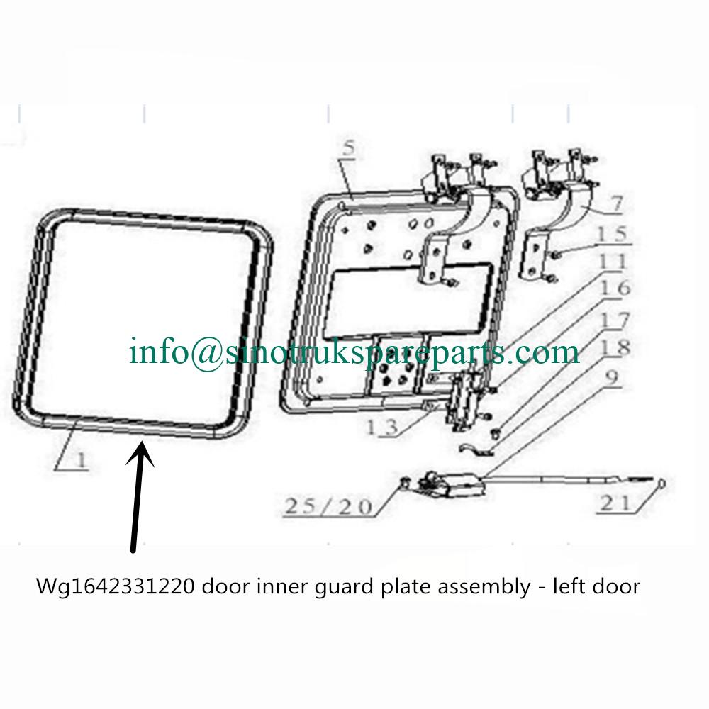 WG1642331240  door inner guard plate assembly – right door