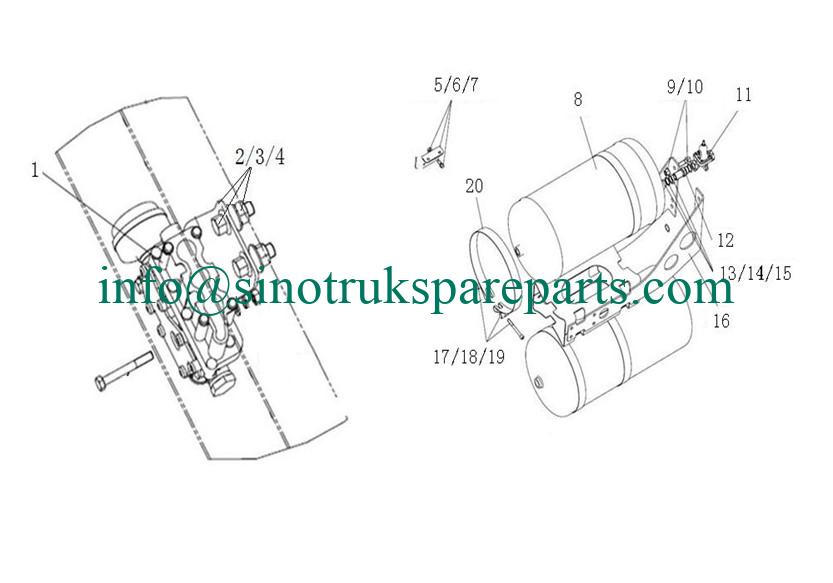 sinotruk spare parts Brake lines and valves air suspension-sinotruk parts