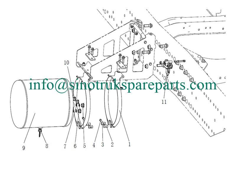 sinotruk spare parts Air Reservoir 30L Al WG9700360005  -sinotruk parts