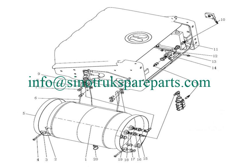 sinotruk spare parts Air Reservoir 30L AL.WG9000361402  -sinotruk parts