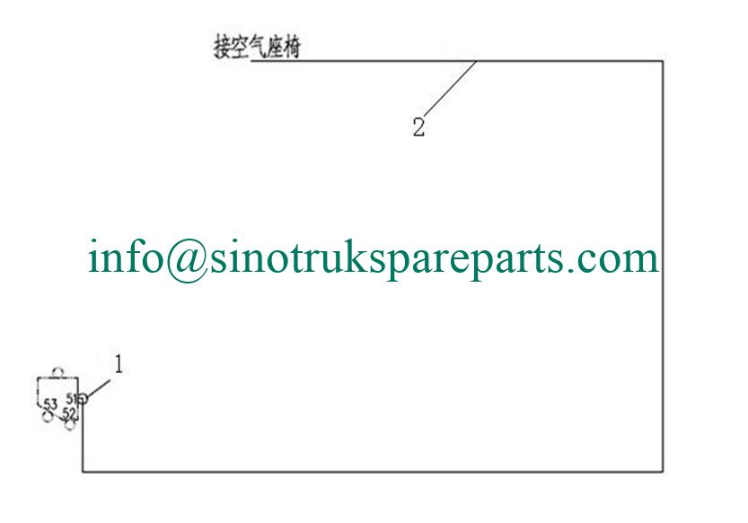 sinotruk spare parts Air suspension seat control device 711W97470-3001  -sinotruk parts