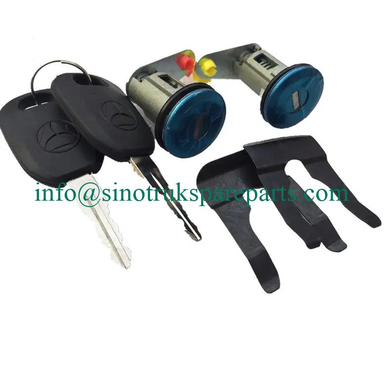 sinotruk spare parts- HOWO N7B Door lock with key-Howo Truck Spare Parts