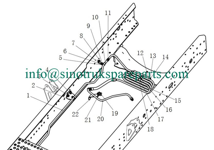 SINOTRUK SPARE PARTS CATALOG 810W51240-5001 Bracket assembly