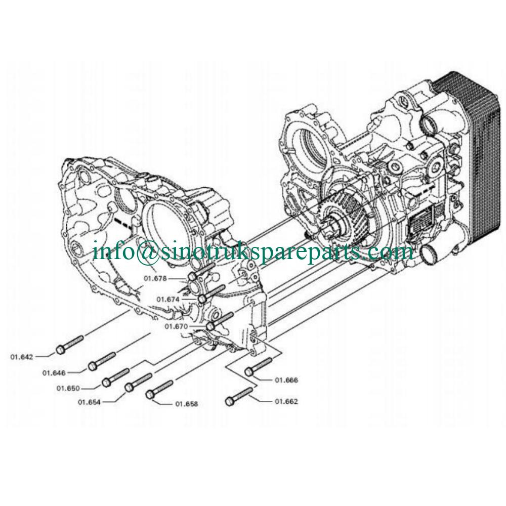 ZF16S2231TO 1356 080 042 WG9725220377 Transmission  1341.111.809 SELECTOR LEVER