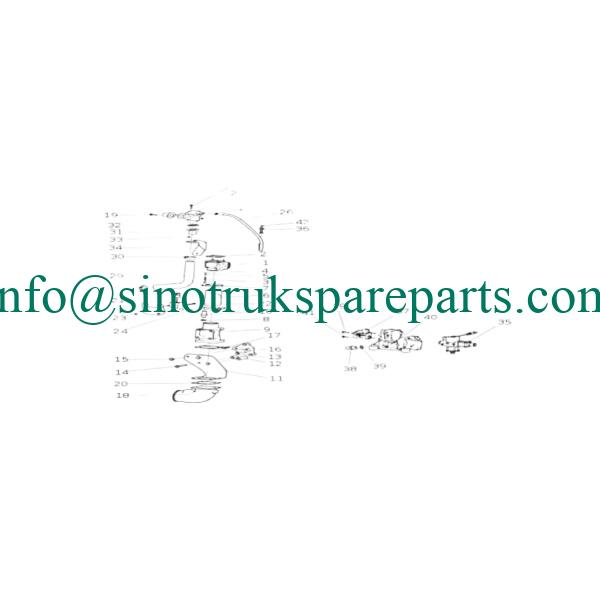 sinotruk engine parts 202V08201-0016 Anti-surge valve gasket