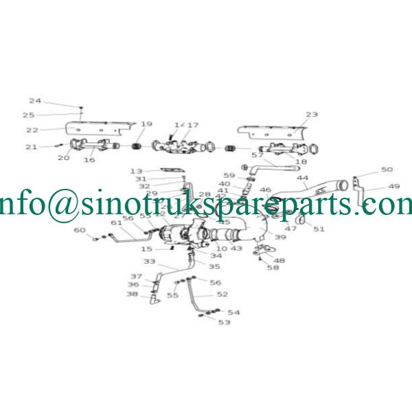 sinotruk engine parts MQ6-79090-4202 nut