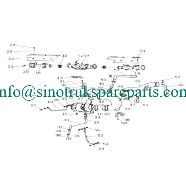 sinotruk engine parts Q218B0820 screw