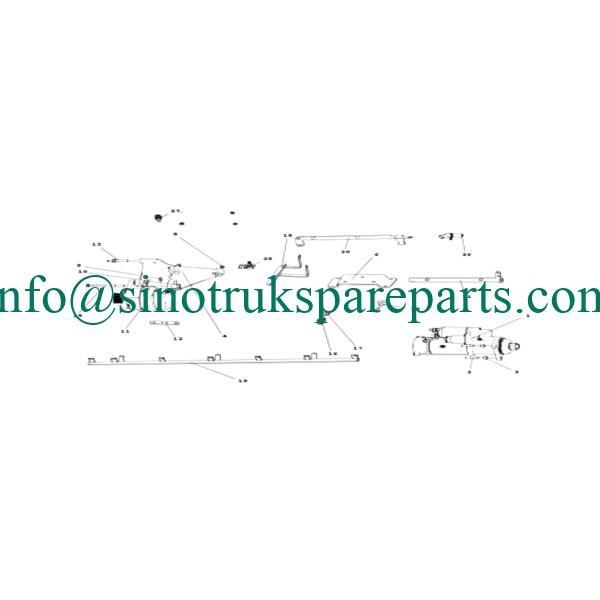 sinotruk engine parts VG1238090031 Crank harness bracket