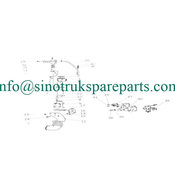 sinotruk engine parts VG1238110001 Mixer bracket