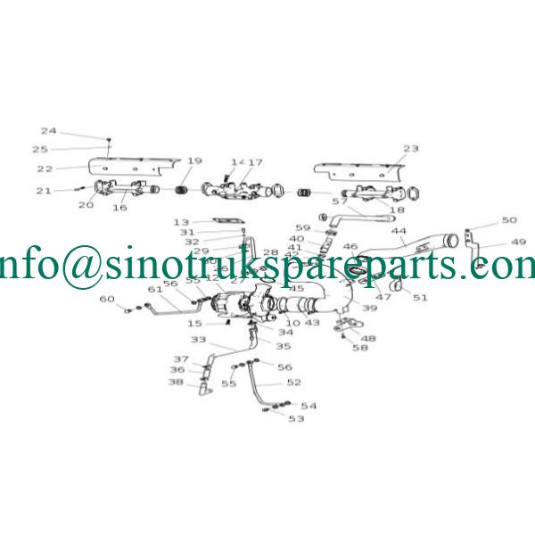 sinotruk engine parts VG1238110133 Ejector housing