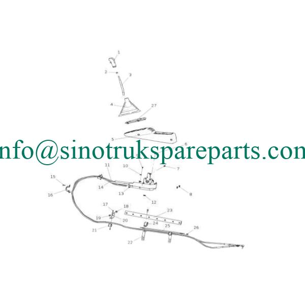 sinotruk gearbox parts WG9925535001 Dual pipe clamps