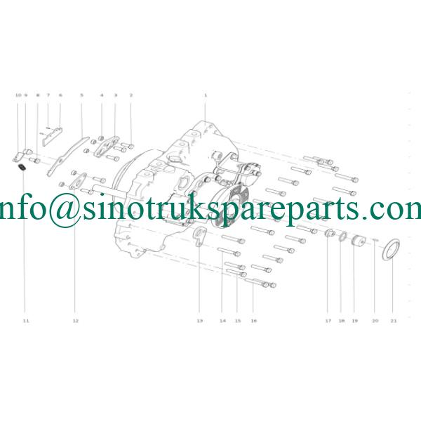 sinotruk gearbox parts AC22101000103 Range gearbox components