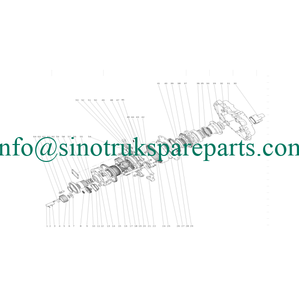 sinotruk gearbox parts AZ2203100042 Range gearbox assembly